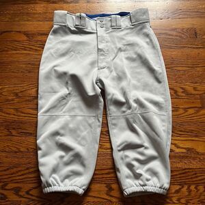 Mizuno Mens Pro Chinched Baseball Pants Size L Grey Performance Japan